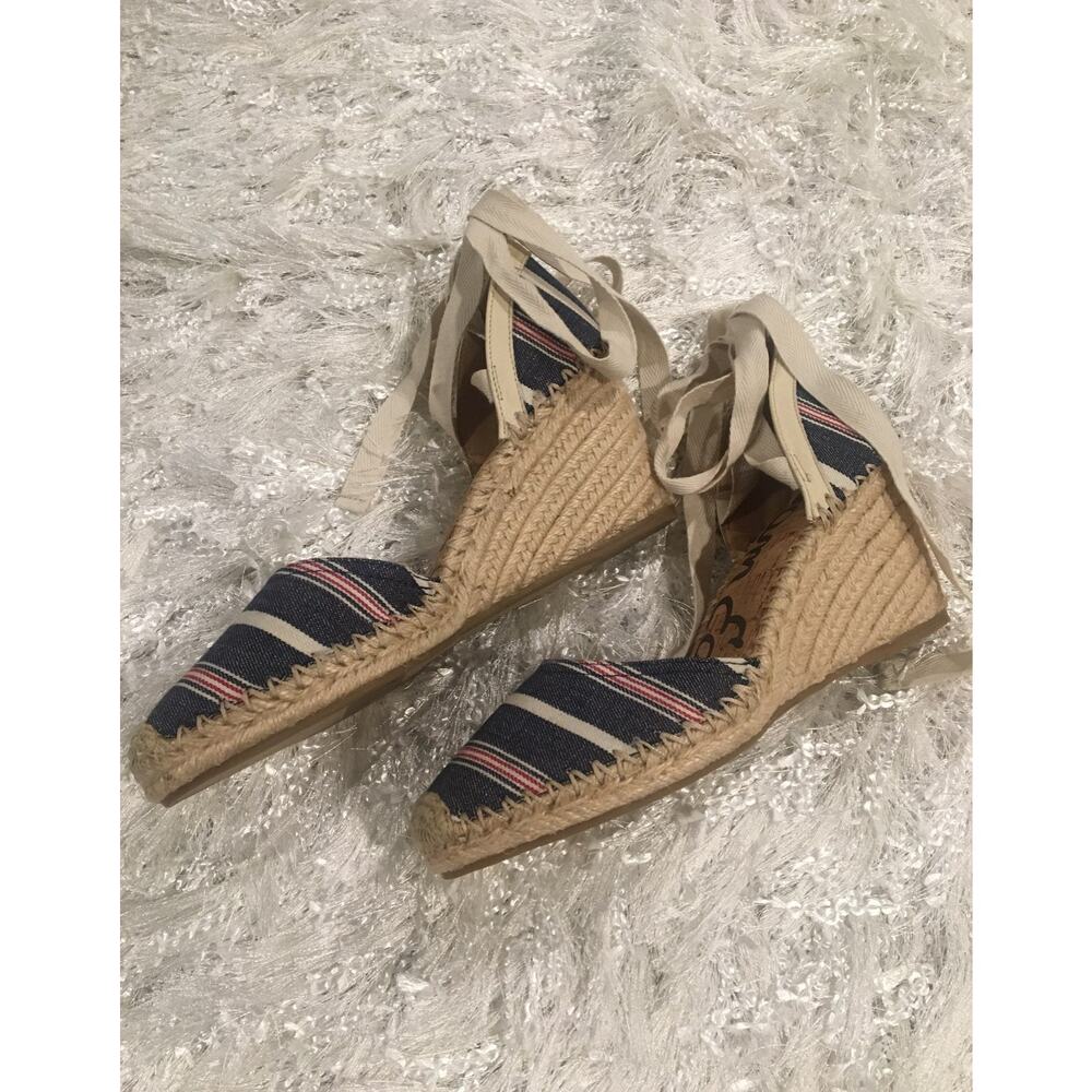 SAM EDELMAN Patsy Striped Wedges 9 - Picture 5 of 12